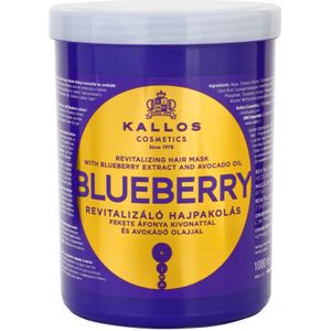 Kallos Blueberry Revitaliserende Masker voor Droog, Beschadigd en Chemisch Behandeld Haar 1000 ml