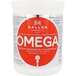 Kallos KJMN Professional Omega Haarmasker - 1000 ml - Voedend - Met Omega-6 Complex en Macadamia Olie