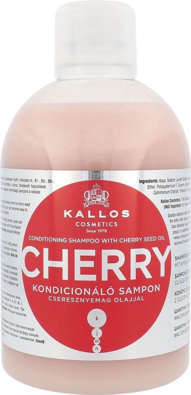Kallos KJMN Professional - Hydraterende Shampoo - Cherry - 1000 ml
