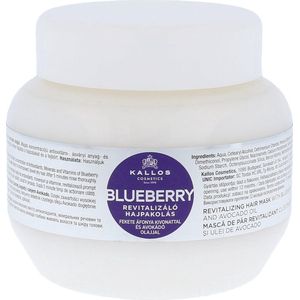 Kallos Blueberry Revitaliserende Masker voor Droog, Beschadigd en Chemisch Behandeld Haar 275 ml