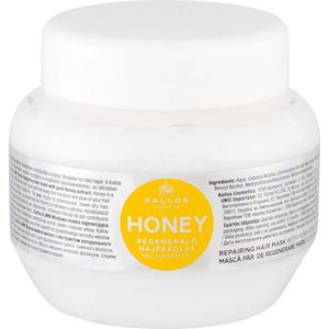 Kallos KJMN Professional Honey - Haarmasker - 275 ml - Voor Droog en Beschadigd Haar