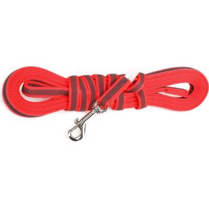 JULIUS-K9 COLOR & GRAY® 14 MM SUPER-GRIP HUNDELEINE - MIT GRIFF - ROT/5 M