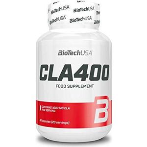 BioTechUSA CLA 400 | Ondersteuning lichaamsgewicht | 1.600 mg CLA | Geconjugeerd linolzuur, 80 softgel capsules