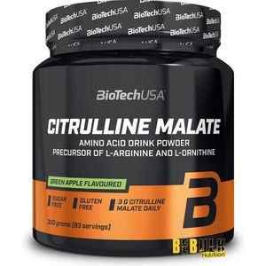 Aminozuren - Citrulline Malate 300g - BiotechUSA - Appel