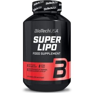 BioTechUSA Super Lipo | Cafeïnevrij | met L-Carnitine, CLA, HCA, Groene Thee Extract | voor Gewichtsbeheersing en Ondersteuning van de Stofwisseling | Glutenvrij, 120 tabletten
