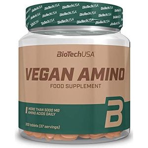 BioTechUSA Vegan Amino, Food supplement tablets containing amino acids, 300 tablets