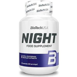 Biotech Usa | Nacht (60 Caps) | Slaap | L-tryptofaan, planten- en fruitextracten