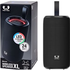 Fresh 'n Rebel - Draadloze Bluetooth Speaker - Zwart - RGB LED Verlichting - Double Fun Mode