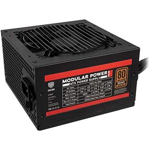 KOLINK Modular Power 80 Plus Bronzen PC-voeding 500 Watt PC ATX voeding, PSU, gedeeltelijke modulaire kabels, power supply unit, Straight Power 500W, Power Zone, goed kabelbeheer, PC Powersupply