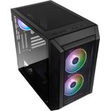 Kolink - CITADEL MESH RGB - Micro-tower Gaming-behuizing - Zwart - Staal, Gehard Glas