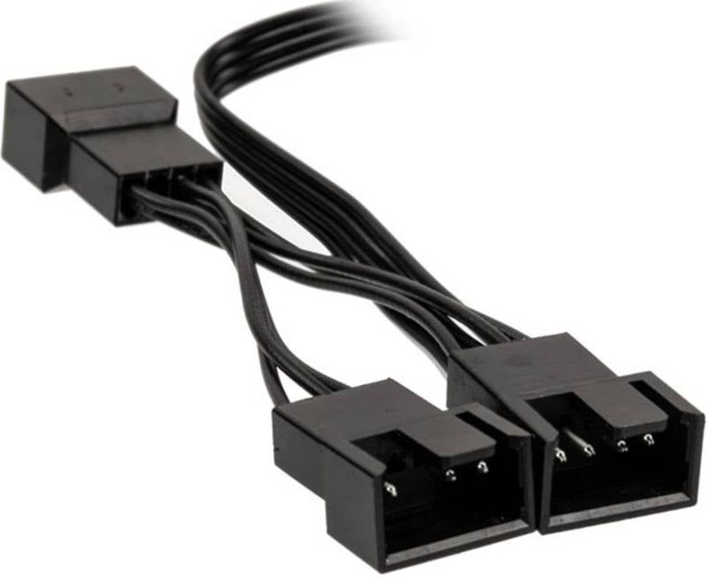 Kolink - 1-3 PWM Ventilator Splitter Kabel - Zwart - 350 mm