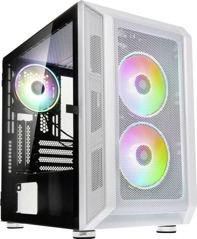 Kolink CITADEL MESH RGB WHITE Midi-tower Gaming-behuizing, Behuizing Wit
