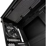 Midi Tower PC Behuizing - Zwart - PVC - Staal - Gehard Glas