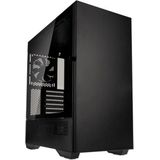 Midi Tower PC Behuizing - Zwart - PVC - Staal - Gehard Glas
