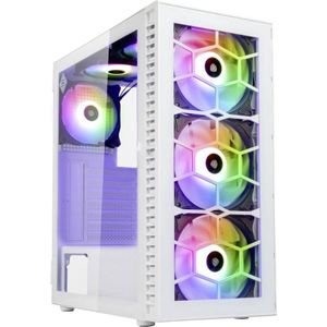 Kolink - Observatory HF Glass - Midi-tower PC-behuizing - Wit - 2 LED-ventilators