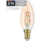 Avide E14 LED Filament Lamp - Extra Warm Wit - 3W - 180lm - Vervangt 20W Gloeilamp - 10 stuks