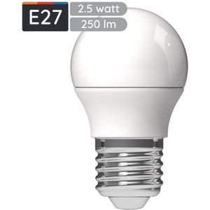 Avide E27 LED Lamp 2.5W - 250lm - 4000K - Neutraal Wit - LED Mini Globe P45 - Vervangt 25W Gloeilamp