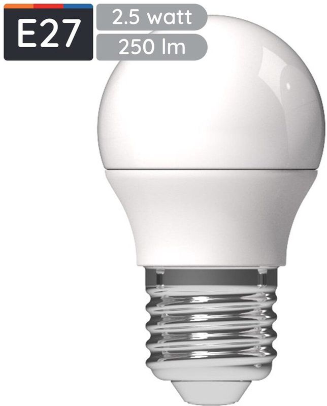 Avide E27 LED Lamp - Koel Wit - LED Mini Globe P45 - 2.5W - 250lm - Vervangt 25W Gloeilamp