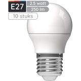 Avide E27 LED Lamp - Koel Wit - LED Mini Globe P45 - 2.5W - 250lm - Vervangt 25W Gloeilamp - 10 stuks
