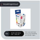 Avide E14 LED Lamp - Koel Wit - LED Mini Globe P45 - 2.5W - 250lm - Vervangt 25W Gloeilamp - 10 stuks