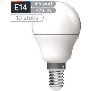 Avide E14 LED Lamp 4.5W - 470lm - 4000K - Neutraal Wit - LED Mini Globe P45 - Vervangt 40W Gloeilamp - 10 stuks