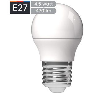 Avide E27 LED Lamp 4.5W - 470lm - 6400K - Koel Wit - LED Mini Globe P45 - Vervangt 40W Gloeilamp