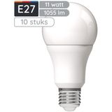 Avide E27 LED Lamp - Neutraal Wit - 11W - 1055lm - Dimbaar - LED Globe A60 - 10 stuks