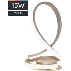 Avide LED Bureaulamp Ribbon 15W - Elegante Tafellamp - Nachtlamp - 27cm - 610 lumen - 4000K - Goud