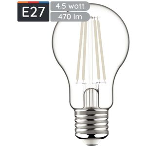 Avide E27 LED Filament Lamp - Extra Warm Wit - 4.5W - 250lm - LED Globe A60 - Vervangt 40W Gloeilamp