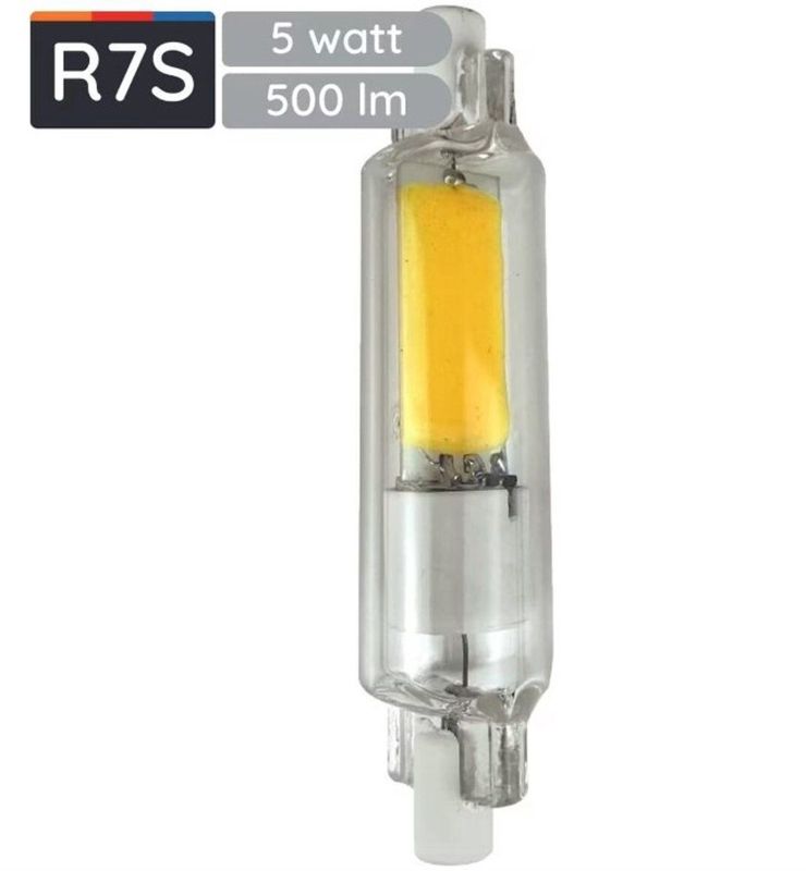 Avide R7S - LED Staaflamp - Dimbaar - 78mm - 5W - 4000K - 500lm - Wit licht