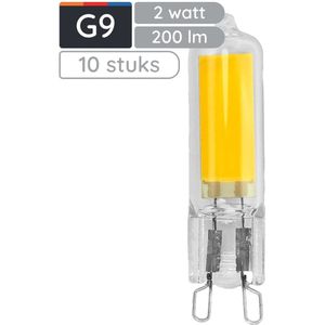 Avide G9 LED Insteeklamp - Warm Wit Licht - 2W - 220-240V - 3000K - 200lm - 10 Stuks