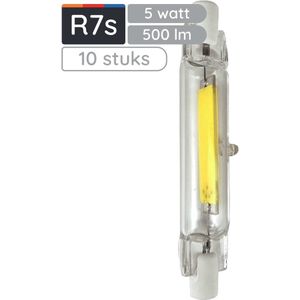 Avide - R7s LED Staaflamp - Wit licht - 78mm - 5W - 10 stuks