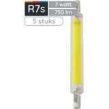 Avide R7s LED Staaflamp - Wit - 118mm - 7W - 4000K - 700lm - 5 stuks