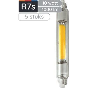 Avide - R7s LED Staaflamp - Dimbaar - 118mm - 10W - Wit licht - 5 stuks