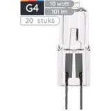 Avide G4 Halogeen 10W 12V Dimbaar - 3000K - 101lm - Halogeen Lampjes Insteek - Warm wit licht - 20 stuks