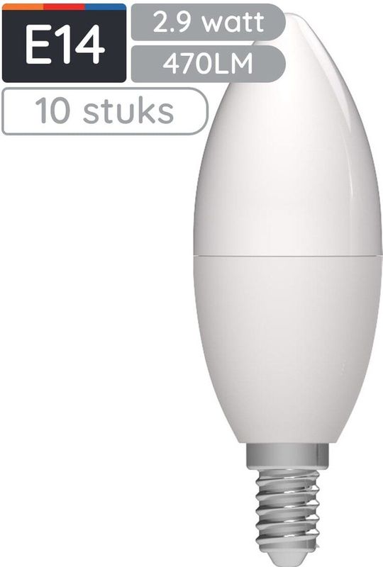Avide - E14 LED Lamp - Kaarslamp B35 - Neutraal Wit - 2.9W - 470 Lumen - 10 stuks