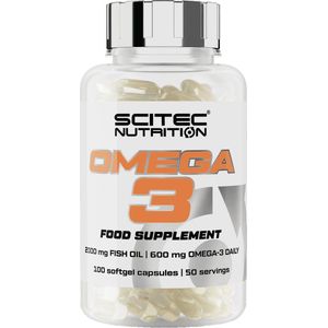 Scitec Nutrition Omega 3, Voedingssupplement met 2000 mg visolie, 100 softgel capsules