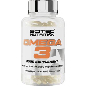 Scitec Nutrition Omega-3-2000 mg Visolie - 600 mg Omega-3 - Hartgezondheid - Vetzuurbalans, 100 Capsules