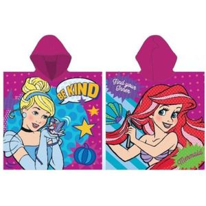 Disney Princess poncho - 55 x 110 cm - paars