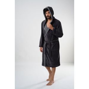 Belmanetti Badjas Heren Bamboe Velours Double Face Luzern 6557/817 Graystone 3XL