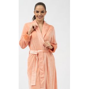 Belmanetti Badjas Dames Bamboe Velours Asheville Niki 8530/328 Coral  38