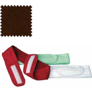 Bandeau badstof zwart, per 5 stuks, 5cm breed en 63cm lang