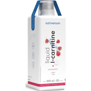 Nutriversum | L-Carnitine in vloeibare vorm | Raspberry | 20 porties | Zero suiker | Hoge dosis L-Carnitine aminozuur | Vetvrij | Voor dagelijks gebruik | Nutriworld