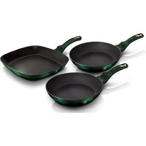 BerlingerHaus 6167 - Pannenset Met Driedubbele Titanium Coating - Emerald Collection