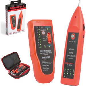 MAXWELL Netwerk Tester - RJ45 en RJ11 - Incl. Batterijen