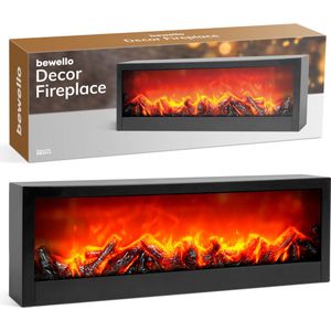 Bewello Mobiele Elektrische Sfeerhaard - LED-vlameffect - 60 x 10 x 20 cm