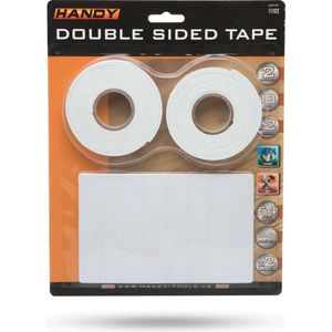 Handy Dubbelzijdig Plakband - Foam Tape - Tape Extra Sterk - Montagetape 130-Delig - Rechthoekige plakkers Dubbelzijdig