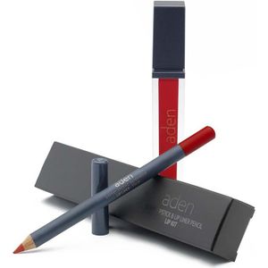 Aden Liquid Lipstick + Lipliner Pencil Set Tulip 08