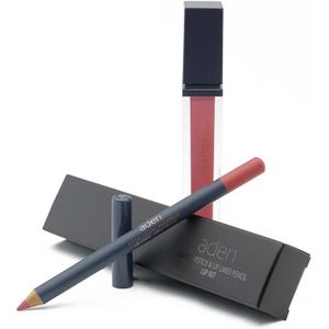 Aden Liquid Lipstick + Lipliner Pencil Set Sweet Peach 13