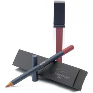 Aden Liquid Lipstick + Lipliner Pencil Set Trap 31